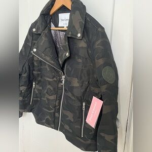 Juicy Couture Women’s Dark Camouflage Jacket with Silver Accents